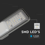 30W Lampa uliczna z regulowanym uchwytem VIRANO / Barwa:4000K / Wydajność: 135lm/w / Obudowa: Szara