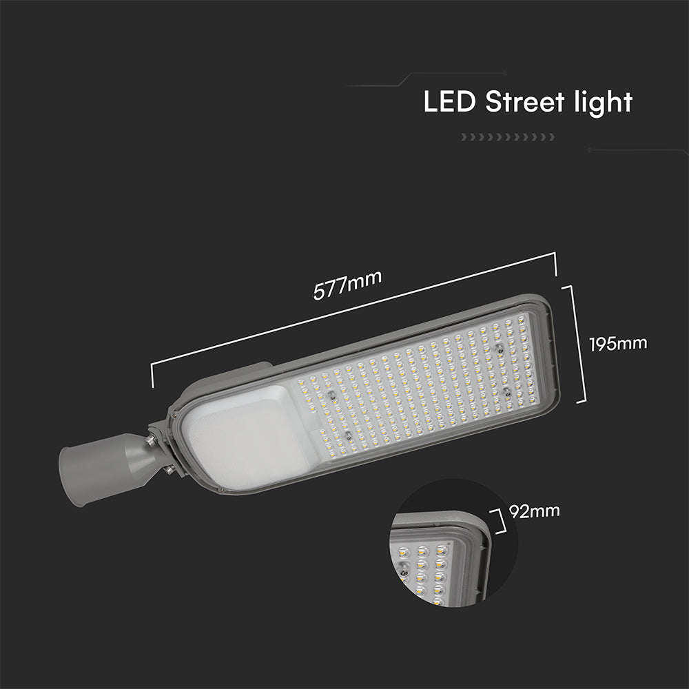 150W Lampa uliczna z regulowanym uchwytem VIRANO / Barwa:4000K / Wydajność: 135lm/w / Obudowa: Szara