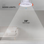 7W Oprawa wpuszczana reflektor LED / Barwa:3w1 / Obudowa: Biała