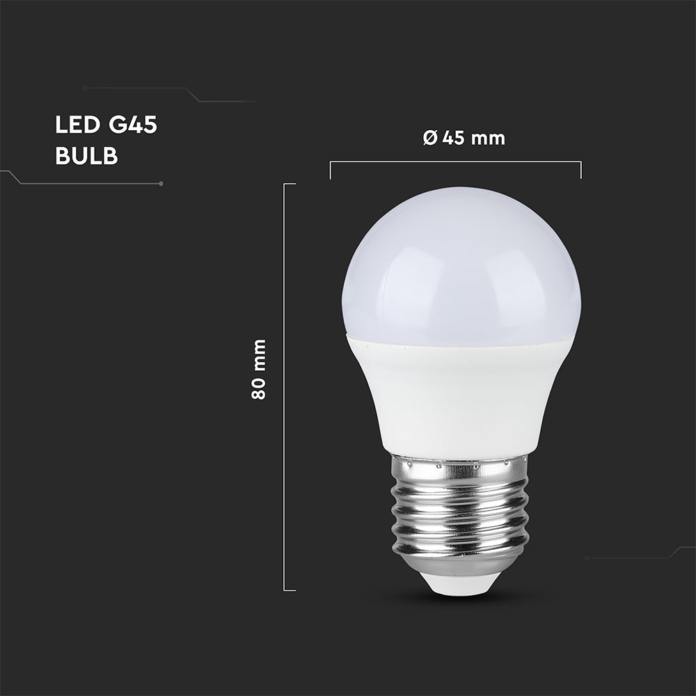 6.5W G45 Żarówka LED / Barwa:3000K / Trzonek:E27
