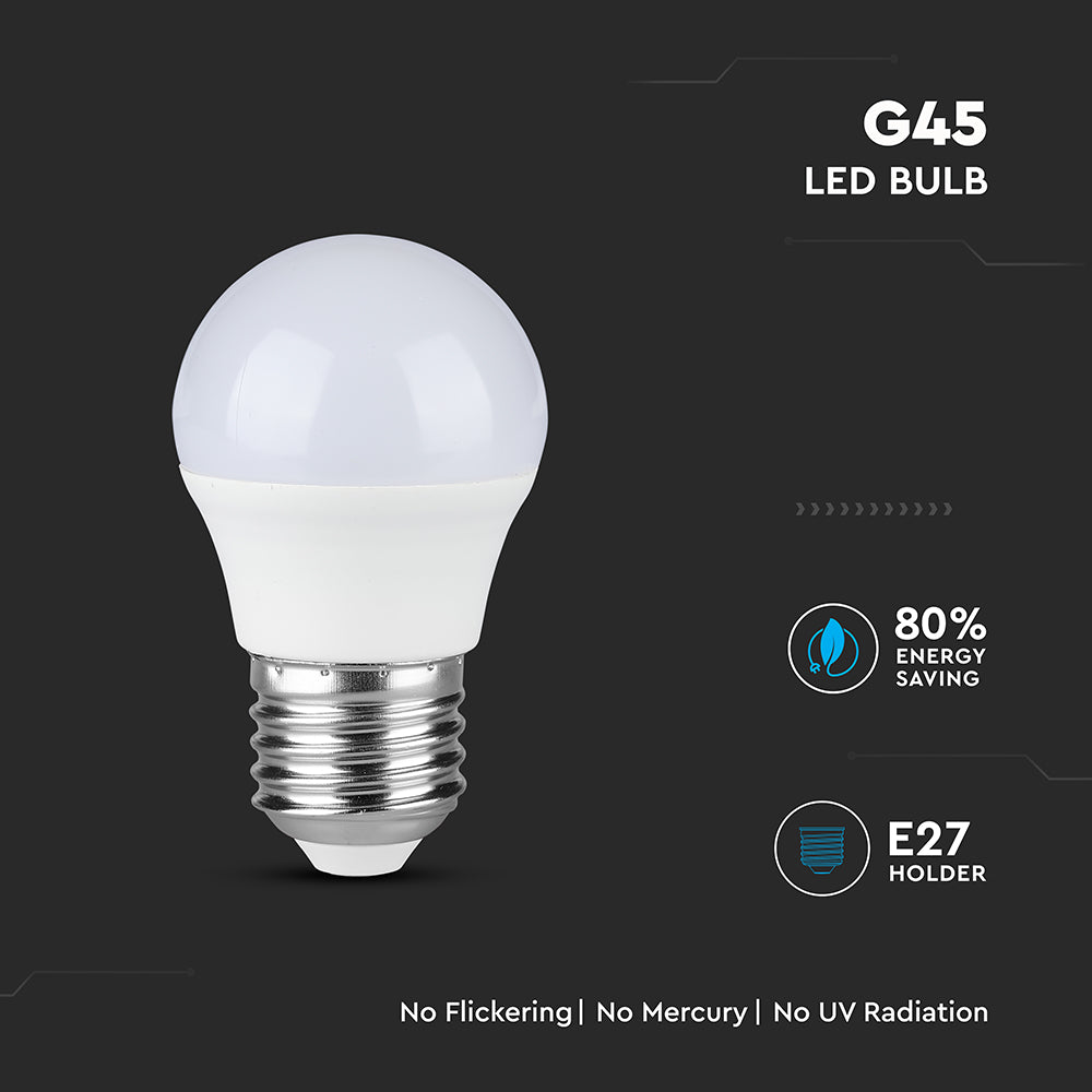 6.5W G45 Żarówka LED / Barwa:3000K / Trzonek:E27