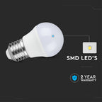 6.5W G45 Żarówka LED / Barwa:6500K / Trzonek:E27