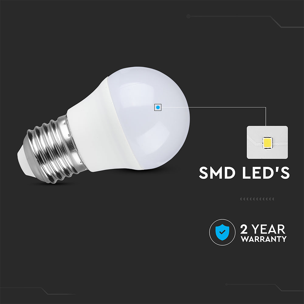 6.5W G45 Żarówka LED / Barwa:6500K / Trzonek:E27