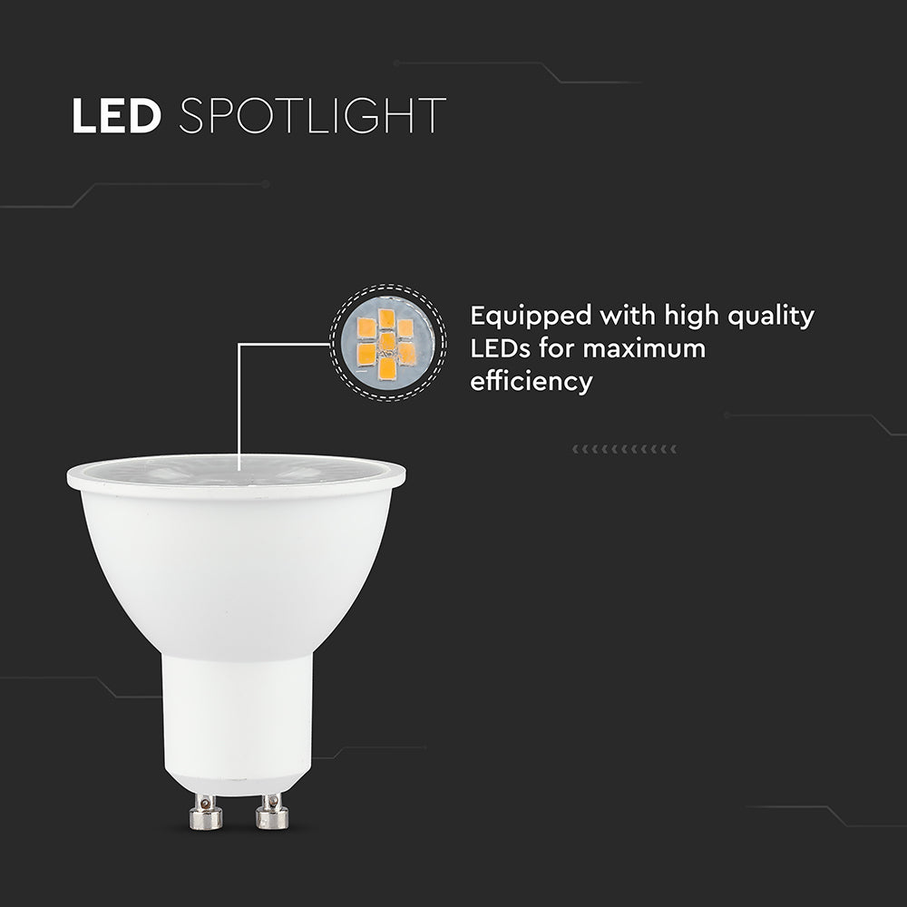 7.5W GU10 Żarówka LED/ Barwa:4000K / Kąt 38' / Trzonek:GU10