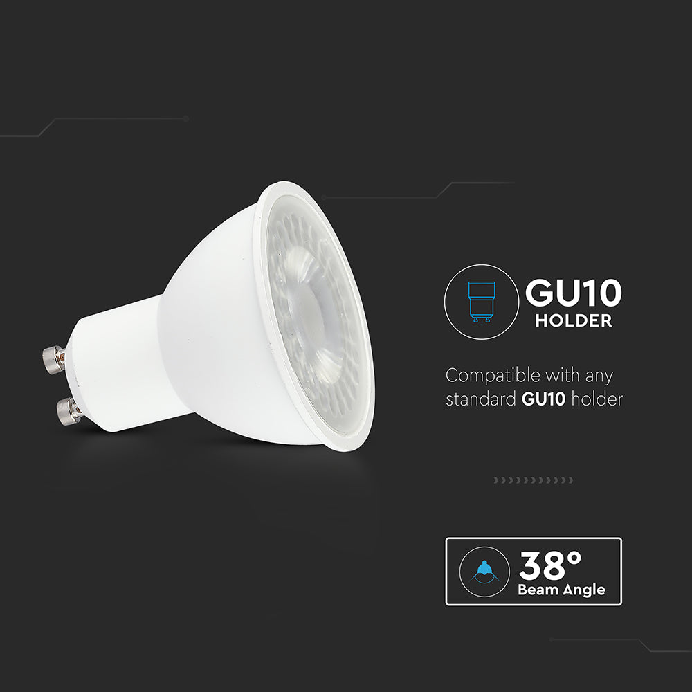 7.5W GU10 Żarówka LED/ Barwa:4000K / Kąt 38' / Trzonek:GU10