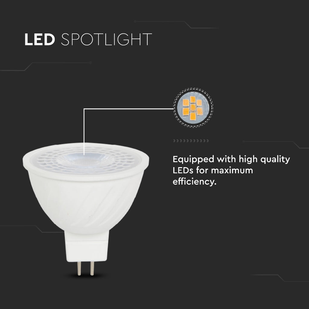 6W MR16 Żarówka LED / Barwa:3000K / Kąt 110' / Trzonek:G5,3