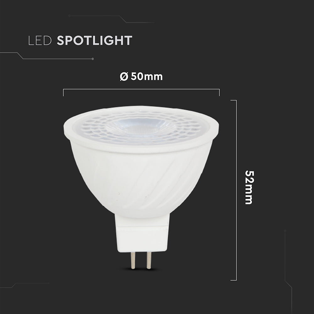 6W MR16 Żarówka LED / Barwa:6500K / Kąt 110' / Trzonek:G5,3