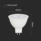 6W MR16 Żarówka LED / Barwa:6500K / Kąt 110' / Trzonek:G5,3