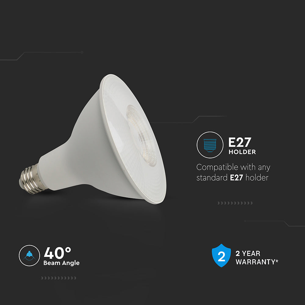 12.8W PAR 38 Żarówka LED / Barwa:3000K / Trzonek:E27