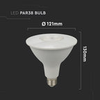 12.8W PAR 38 Żarówka LED / Barwa:6500K / Trzonek:E27