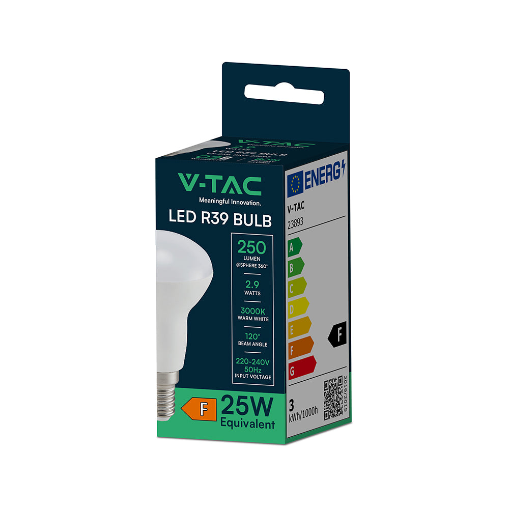 2.9W R39 Żarówka LED / Barwa:3000K / Trzonek:E14