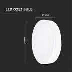 6.4W Żarówka LED / Barwa:6500K / Trzonek:GX53