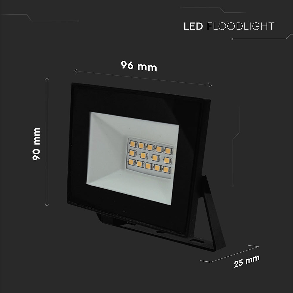 10W Naświetlacz LED / Seria: E-Class / Barwa:6500K / Obudowa: Czarna