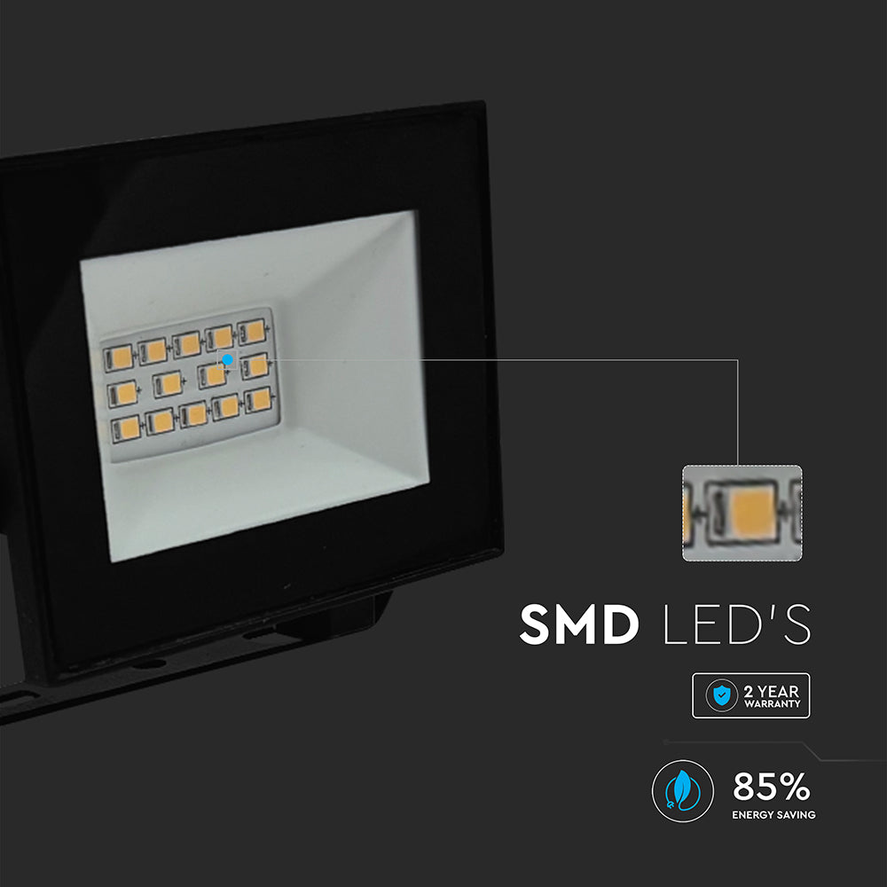 10W Naświetlacz LED / Seria: E-Class / Barwa:4000K / Obudowa: Czarna