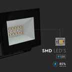10W Naświetlacz LED / Seria: E-Class / Barwa:6500K / Obudowa: Czarna