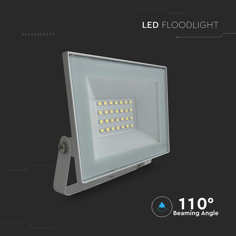 20W Naświetlacz LED / Seria: E-Class / Barwa:4000K / Obudowa: Biała