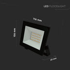 20W Naświetlacz LED / Seria: E-Class / Barwa:6500K / Obudowa: Czarna