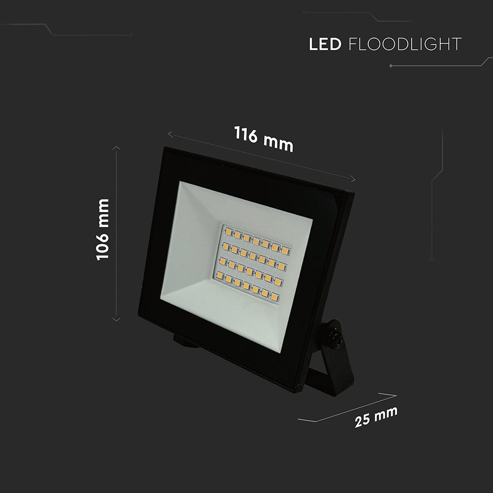 20W Naświetlacz LED / Seria: E-Class / Barwa:6500K / Obudowa: Czarna