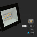 20W Naświetlacz LED / Seria: E-Class / Barwa:6500K / Obudowa: Czarna