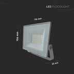 20W Naświetlacz LED / Seria: E-Class / Barwa:6500K / Obudowa: Biała