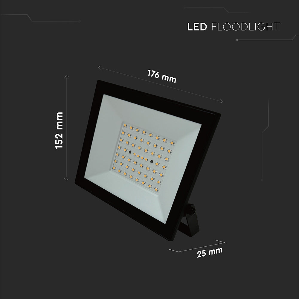 50W Naświetlacz LED / Seria: E-Class / Barwa:4000K / Obudowa: Czarna