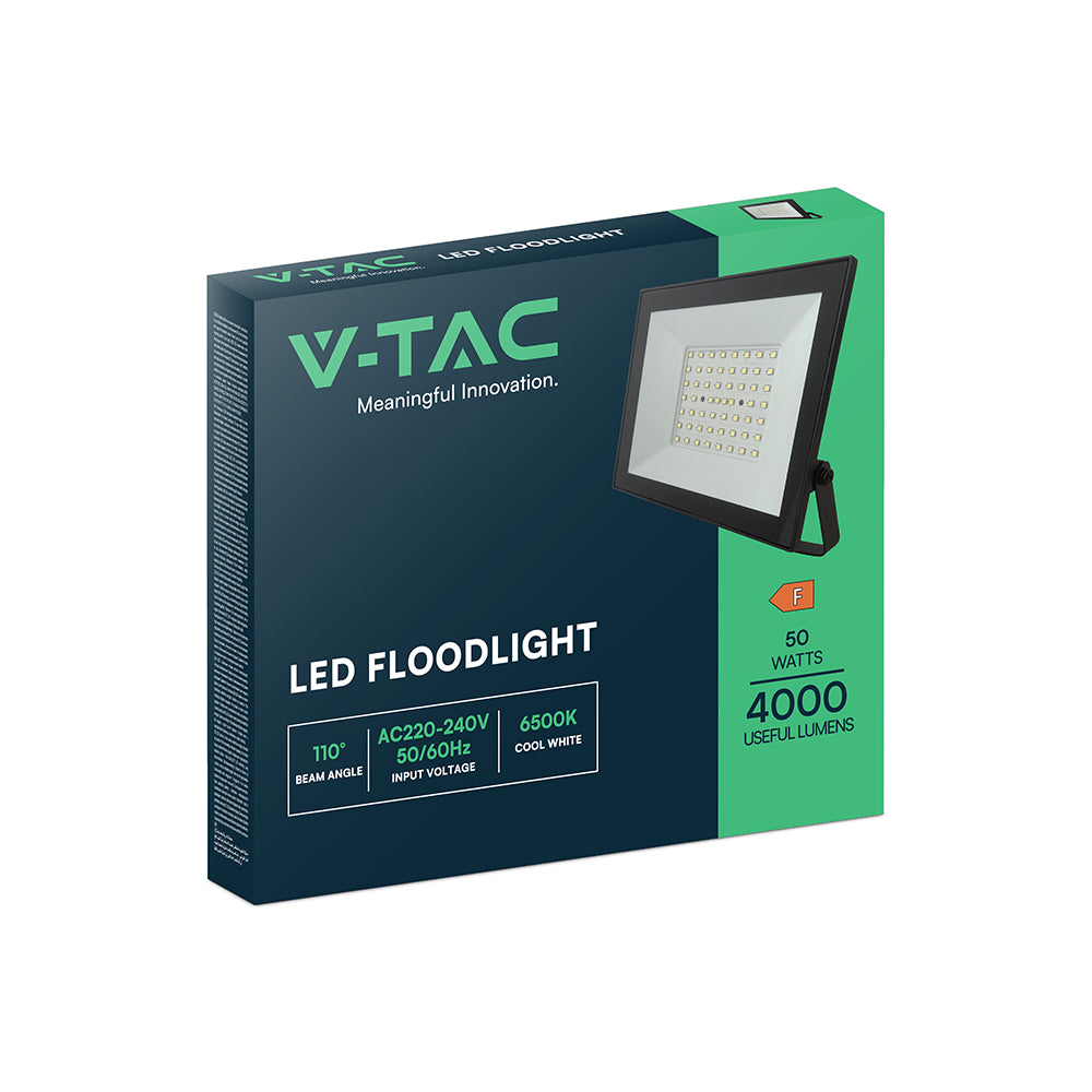 50W Naświetlacz LED / Seria: E-Class / Barwa:6500K / Obudowa: Czarna
