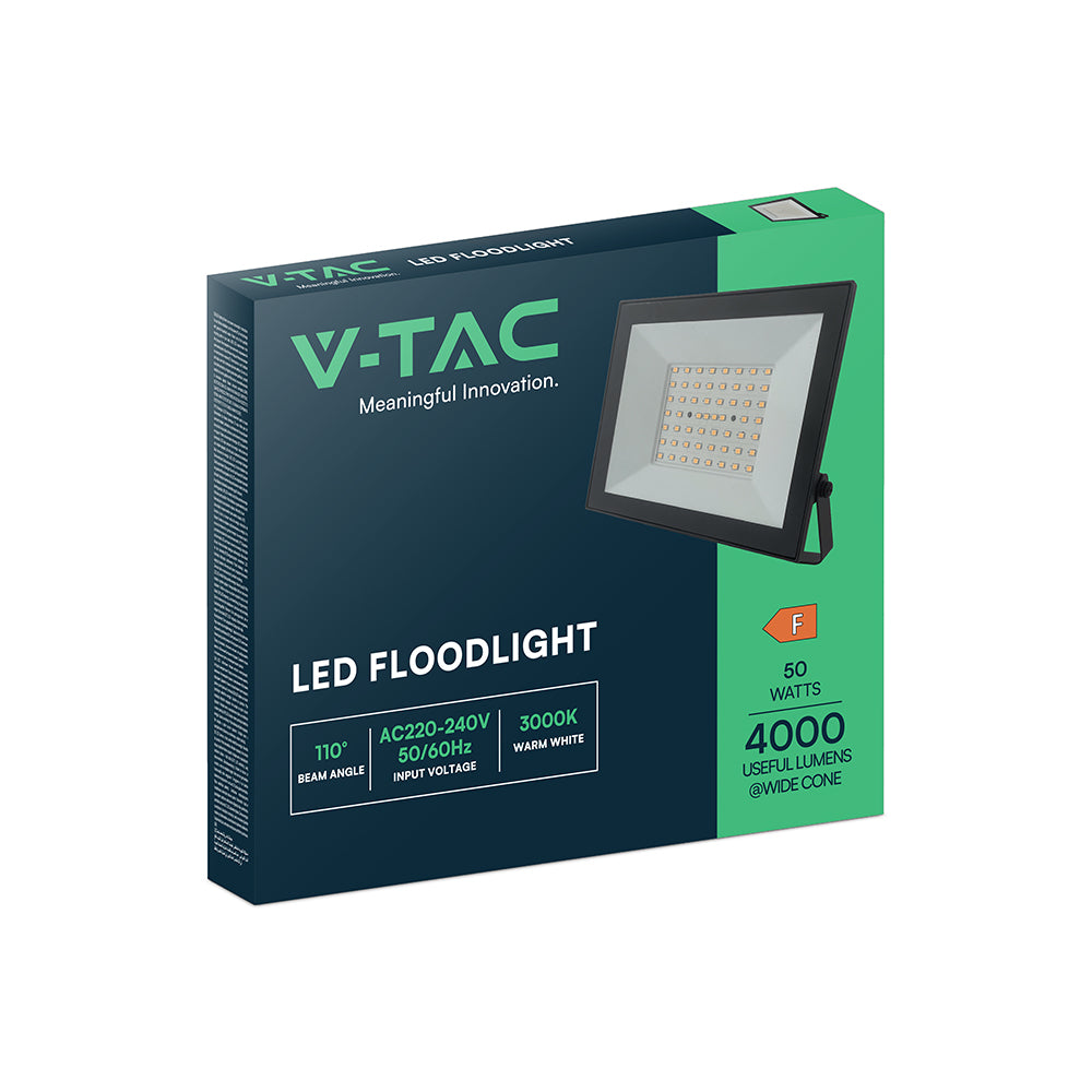 50W Naświetlacz LED / Seria: E-Class / Barwa:3000K / Obudowa: Czarna