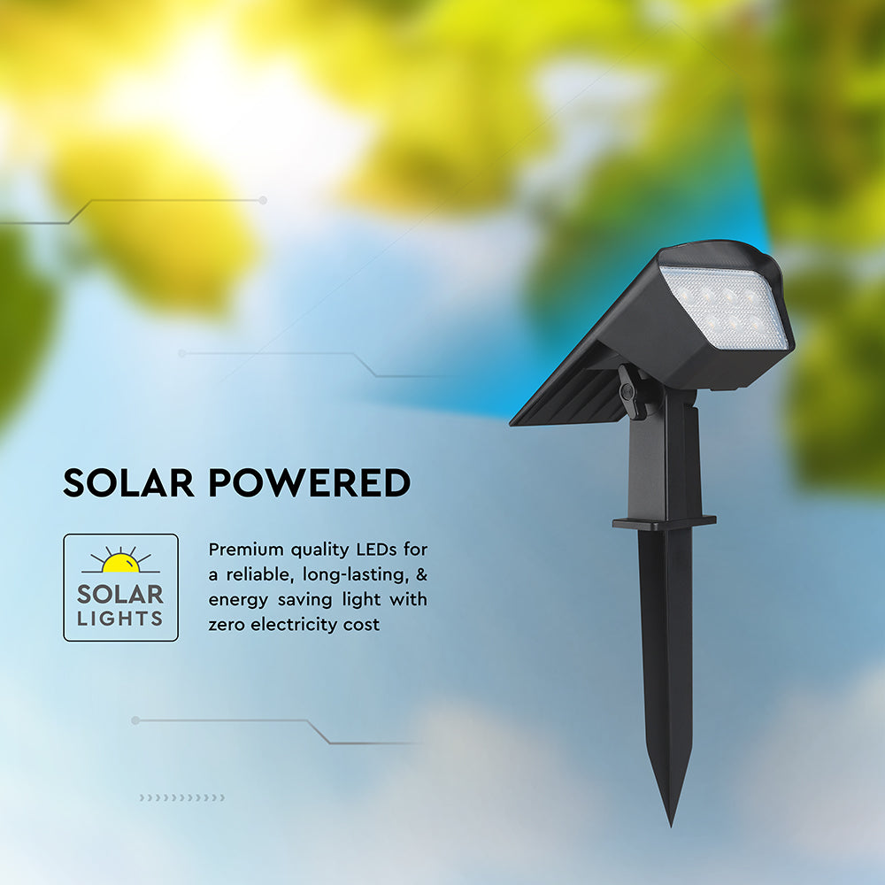 1.3W Oprawa ogrodowa solarna / Barwa:3w1 / IP65 / Obudowa: Czarny