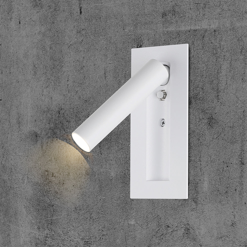 2W Hotelowa lampa ścienna / Chip CREE / Barwa: 3000K / Kolor: Biały