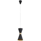 Maxlight Lampa wisząca Cornet - Metal - Czarny + złoty P0330