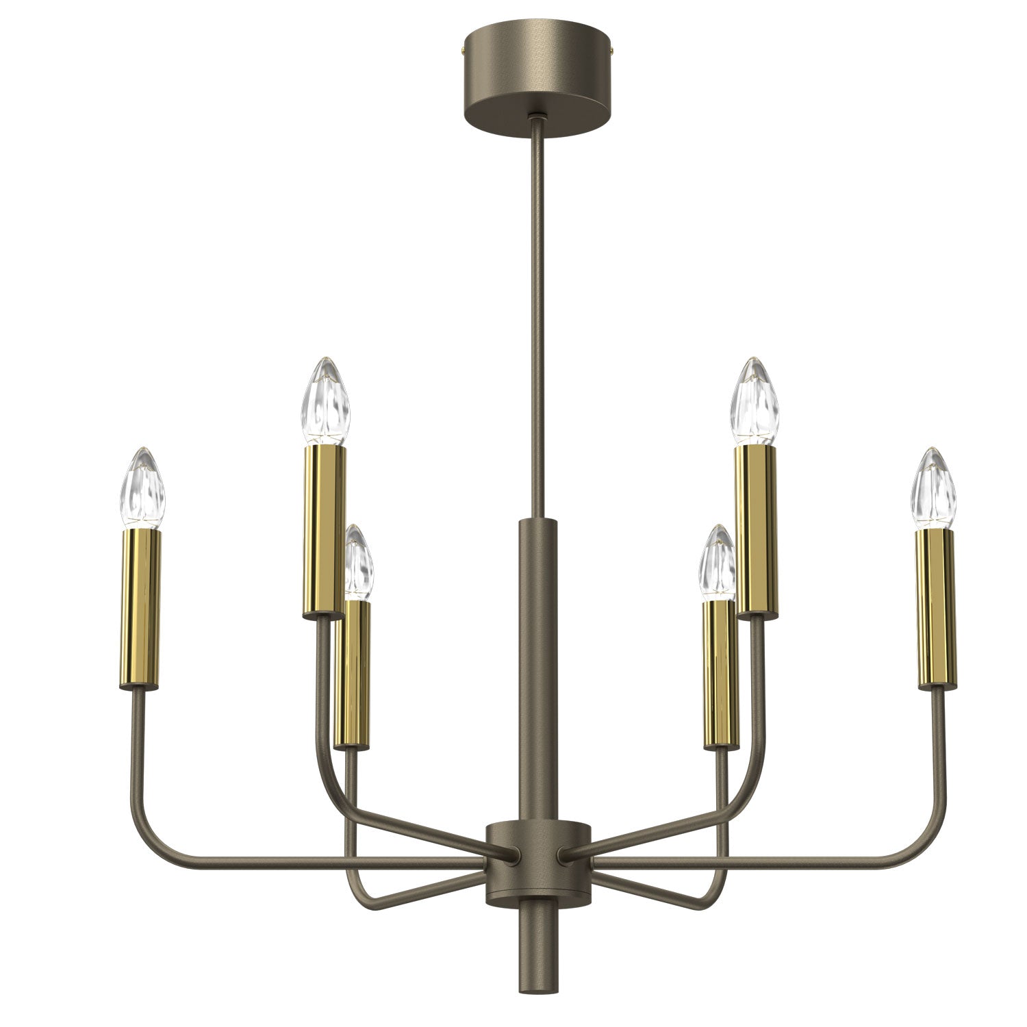 żyrandol Akasya titanium-bronze/gold 6xE14