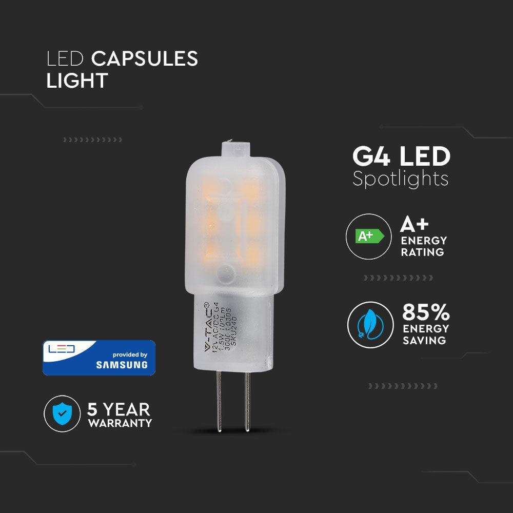 1.5W Żarówka LED / Chip SAMSUNG / Barwa:4000K / Trzonek:G4