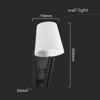 2W Hotelowa lampa ścienna USB / Chip CREE / Barwa: 3000K / Kolor: Czarny