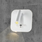 8W Hotelowa lampa ścienna USB / Chip CREE / Barwa: 3000K / Kolor: Biały