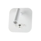 8W Hotelowa lampa ścienna USB / Chip CREE / Barwa: 3000K / Kolor: Biały
