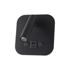 8W Hotelowa lampa ścienna USB / Chip CREE / Barwa: 3000K / Kolor: Czarny