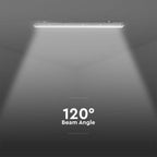 48W Lampa hermetyczna 150cm z czujnikiem ruchu / Klosz Mleczny / Klipsy: stal nierdzewny / Barwa:6500K