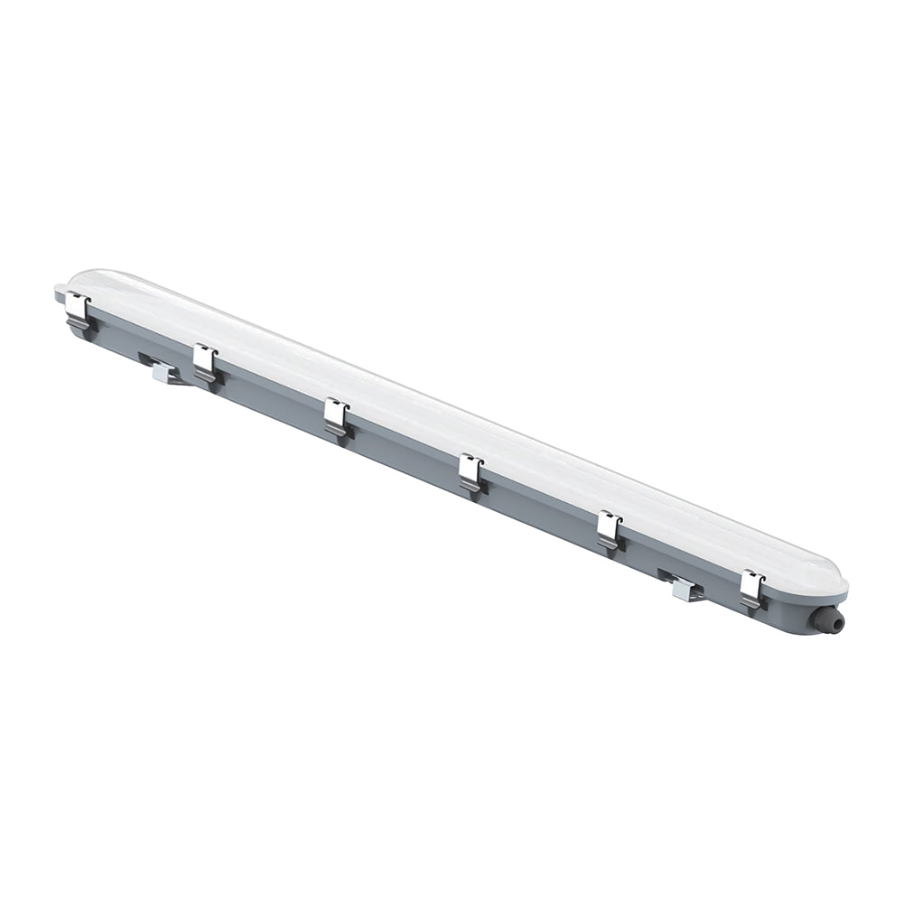 48W Lampa hermetyczna 150cm z czujnikiem ruchu / Klosz Mleczny / Klipsy: stal nierdzewny / Barwa:6500K