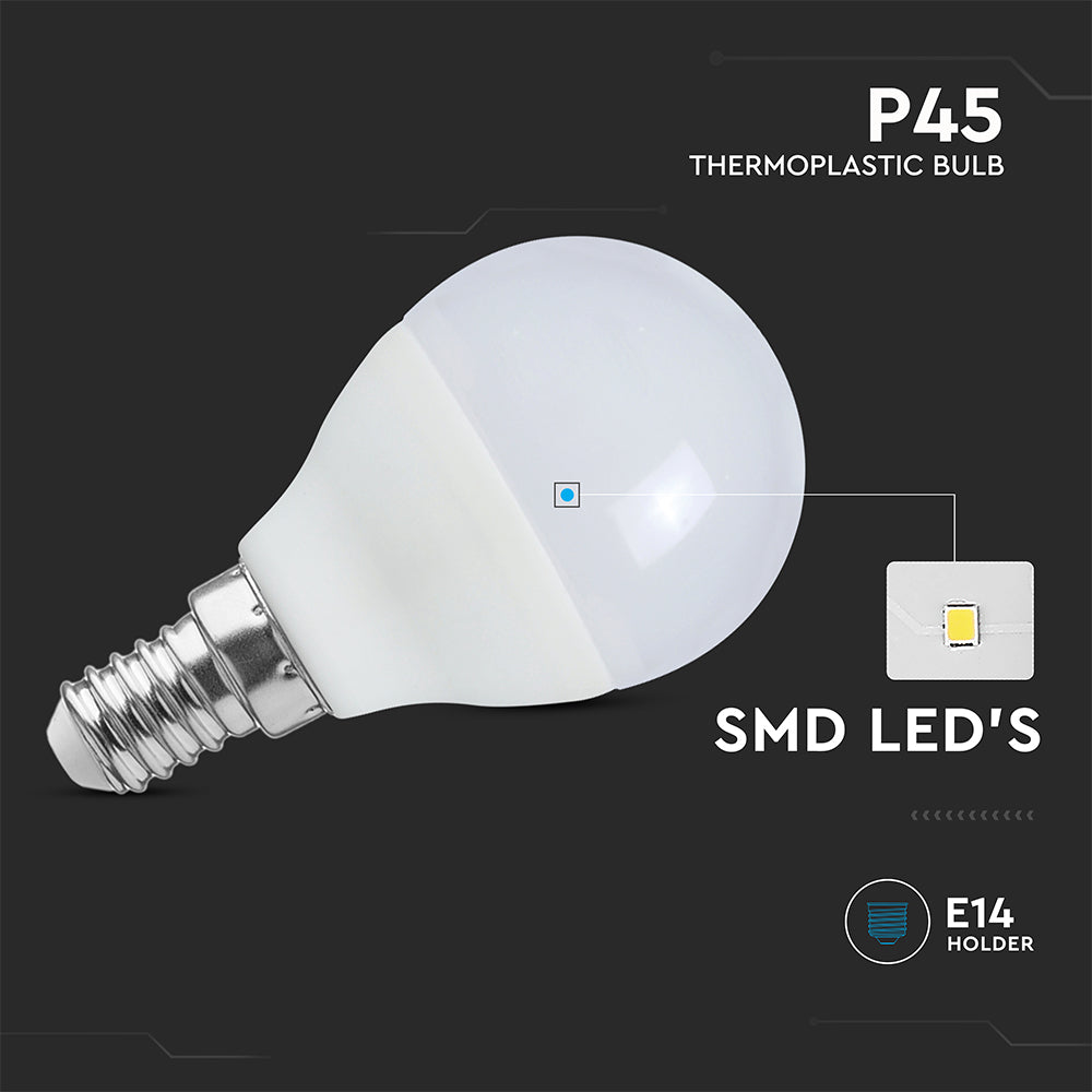 6.5W P45 Żarówka LED / Barwa:4000K / Trzonek:E14