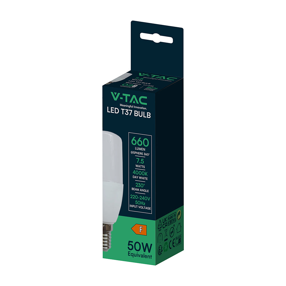 7.5W T37 Żarówka LED / Barwa:4000K / Trzonek:E14