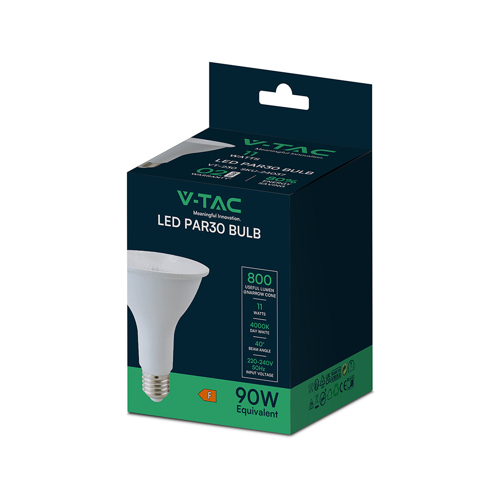 11W PAR 30 Żarówka LED / Barwa:4000K / Trzonek:E27