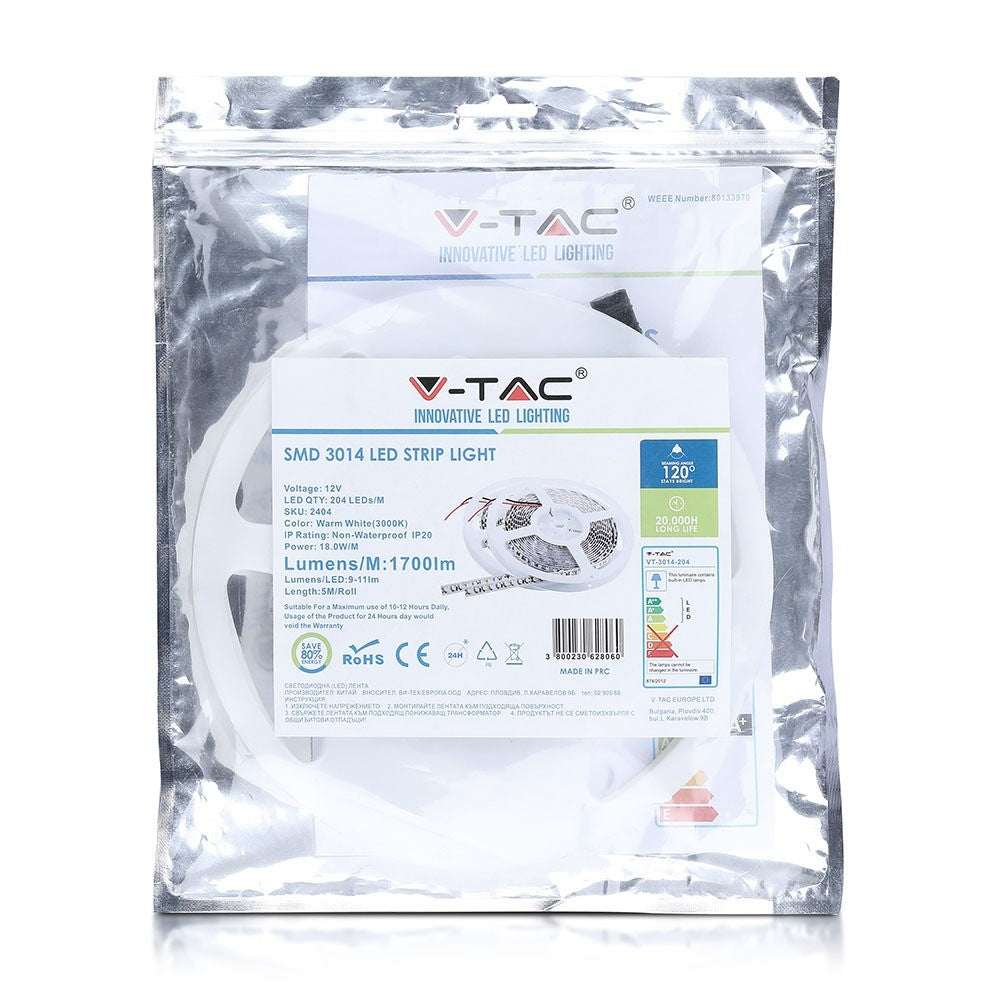 Taśma LED / Barwa:3000K / IP20 / Rolka:5m