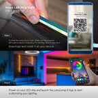 15W Zestaw NEON FLEX z sterownikiem i pilotem / Barwa: MAGIC RGB / Zasilanie: 5V USB / IP20 / Rolka:5m