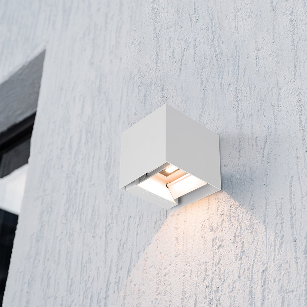 9W Solarna Lampa Ścienna z czujnikiem ruchu / Barwa: 3w1 / Obudowa: Biała / IP65
