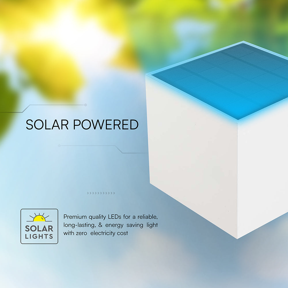 9W Solarna Lampa Ścienna z czujnikiem ruchu / Barwa: 3w1 / Obudowa: Biała / IP65