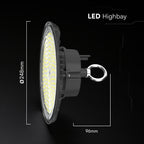 150W Oprawa Highbay / Barwa:6500K / Obudowa: Czarna / 5 Lat gwarancji / Skuteczność 155lm/W / Kąt 90'