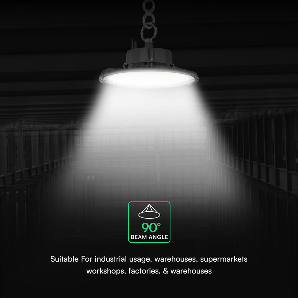 200W Oprawa Highbay / Barwa:6500K / Obudowa: Czarna / 5 Lat gwarancji / Skuteczność 155lm/W / Kąt 90'