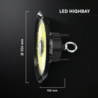 200W Oprawa Highbay / Chip CREE / Barwa:4000K / Obudowa: Czarna / 6 Lat gwarancji / Skuteczność 135lm/W / Kąt 90'