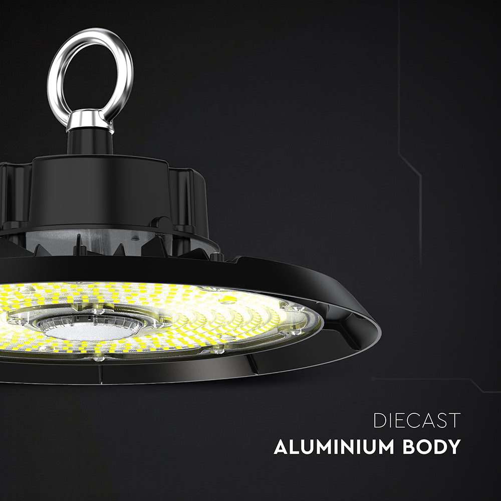 200W Oprawa Highbay / Chip CREE / Barwa:4000K / Obudowa: Czarna / 6 Lat gwarancji / Skuteczność 135lm/W / Kąt 90'