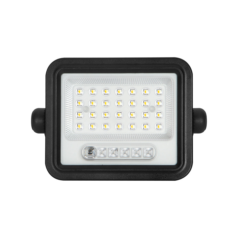 6W Solarny naświetlacz LED z czujnikiem zmierzchu ALTO / Panel z przewodem: 3m / Pilot / Barwa:3w1 / Obudowa: Czarna